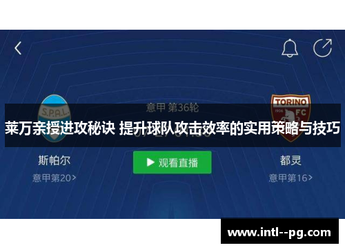莱万亲授进攻秘诀 提升球队攻击效率的实用策略与技巧 莱万亲授进攻秘诀 提升球队攻击效率的实用策略与技巧